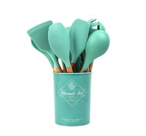 Silicone Kitchen Utensils Set, 12 PCS Wooden Handles Cooking Utensils Set for Non Stick Pans, Silicone Spatulas for Cooking Kitchen Gadgets Tool Silicone Kitchen Utensils Set, 12 PCS Wooden Handles Cooking Utensils Set for Non Stick Pans, Silicone Spatulas for Cooking Kitchen Gadgets Tool